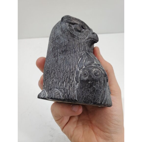 Owl Family Sculpture - Mamma Owl and 2 Baby Owls Figurine - Wolf Sculptures - - Picture 6 of 10